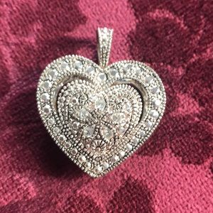 Heart For Silver Necklace, Two Hearts In One!